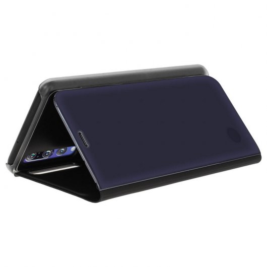 Avizar Funda Libro Translúcida Efecto Espejo Negra para Huawei P20 Pro