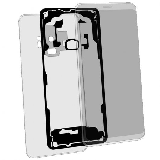 Samsung Adhesivo Original de Tapa Trasera para Samsung Galaxy S9