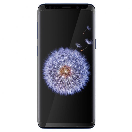 Muvit Protector Cristal Templado con Bordes Curvos Negros para Samsung Galaxy S9