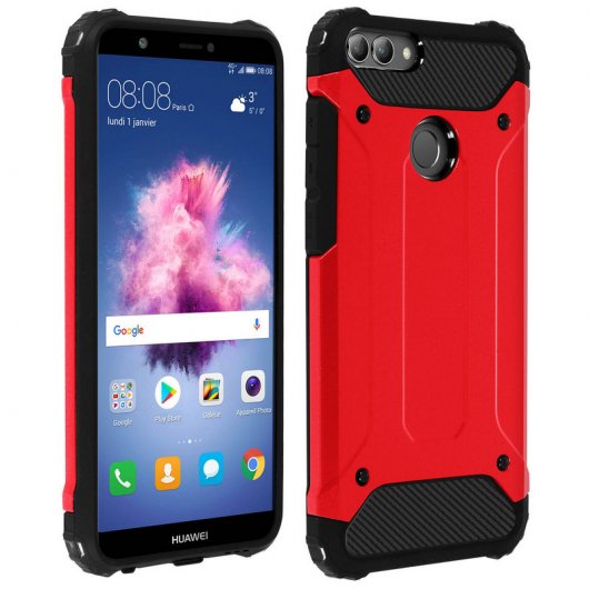 Avizar Defender II Funda Antigolpes Roja para Huawei P Smart