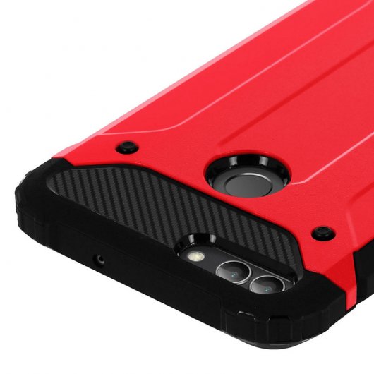 Avizar Defender II Funda Antigolpes Roja para Huawei P Smart