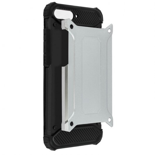 Avizar Defender II Funda Antigolpes Plateada para Huawei Y6 2018