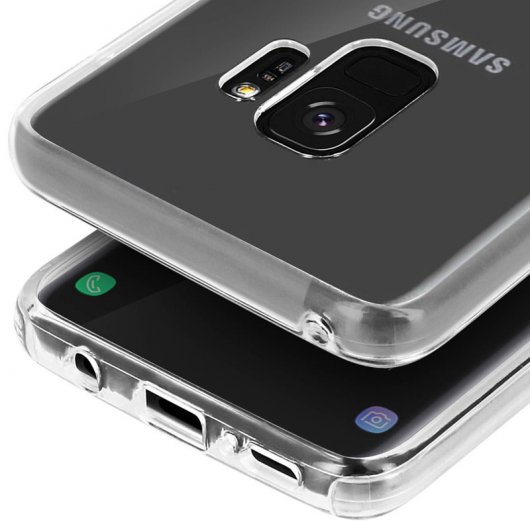 Avizar Funda Doble de Silicona Transparente para Samsung Galaxy S9