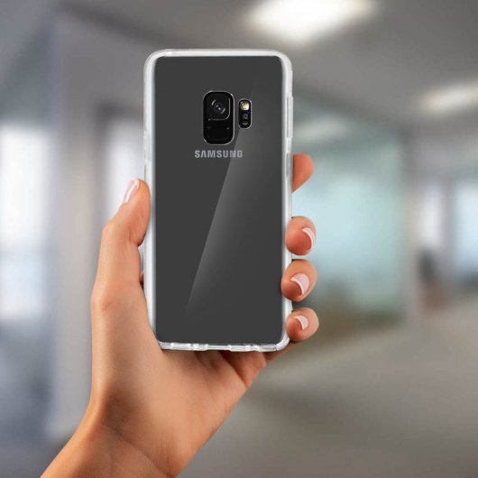 Avizar Funda Doble de Silicona Transparente para Samsung Galaxy S9