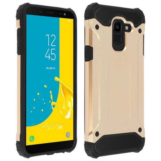 Avizar Defender II Funda Antigolpes Dorada para Samsung Galaxy J6