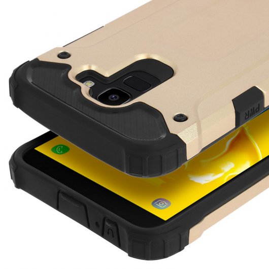 Avizar Defender II Funda Antigolpes Dorada para Samsung Galaxy J6