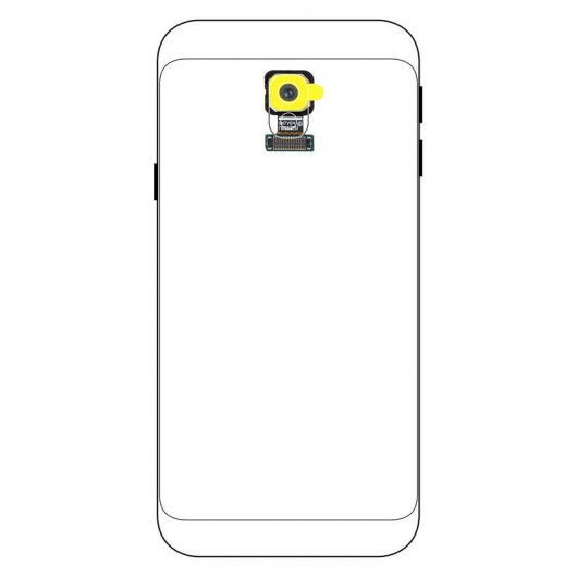 Caméra arrière de remplacement Clapio avec bande de connexion pour Samsung Galaxy J7 2017