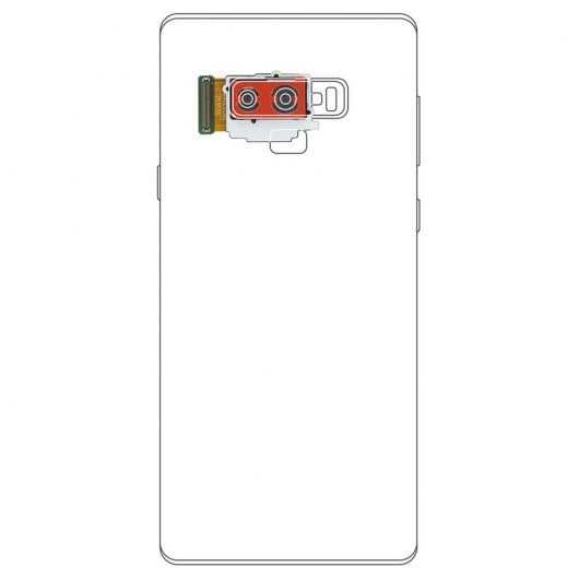 Clappio Ersatz-Rückkamera mit Verbindungsband für Samsung Galaxy Note 9