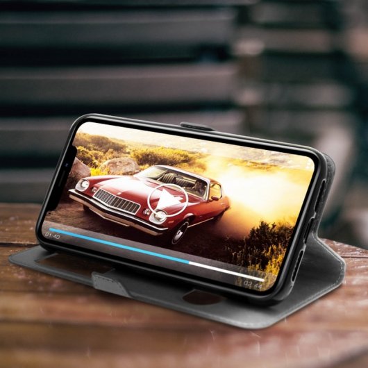 Avizar Funda Libro con Ventana Doble Plata para iPhone XR