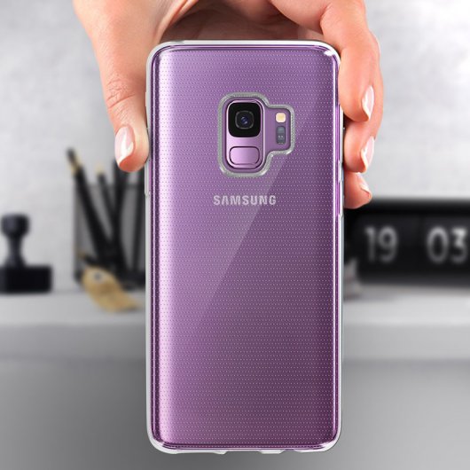 Avizar Capa de Silicone Transparente + Vidro Temperado para Samsung Galaxy S9