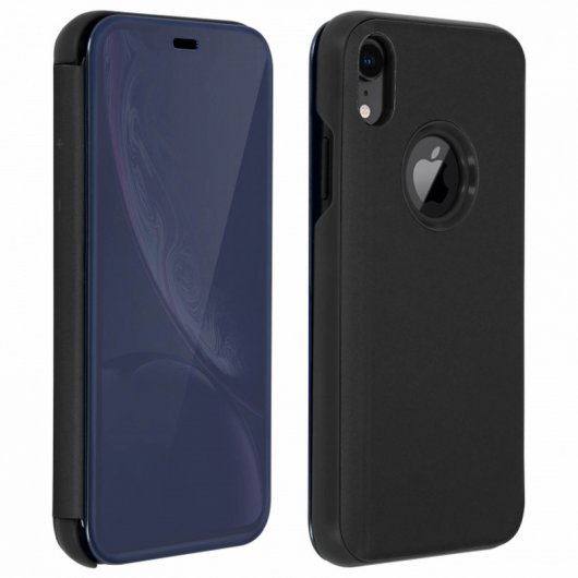 Étui livre translucide noir Avizar pour iPhone XR