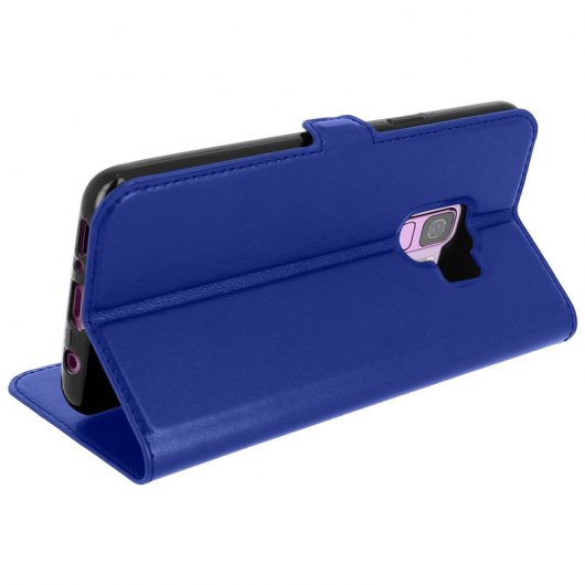 Avizar Funda Libro con Doble Ventana Azul para Samsung Galaxy S9