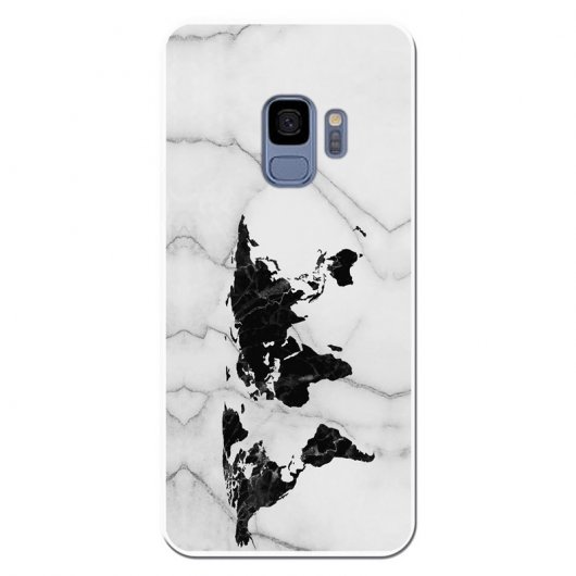 Be Unique Funda Gel Marmol Negro para Samsung Galaxy S9