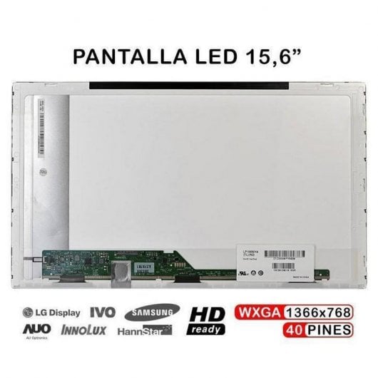 Pantalla LED WXGA 15.6" para Portátil LP156WH2/LP156WH4/LTN156AT02/B156WX02 V.2