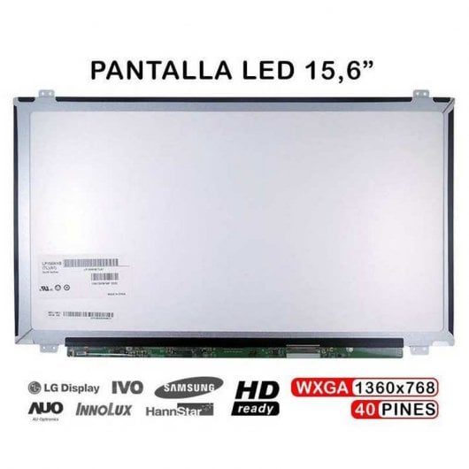 Pantalla LED WXGA 15.6" para Portátil B156XTN03.2/LNT156AT35/B156XTN03.2 Slim
