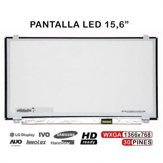 Tela LED HD 15.6" para Portátil Slim N156BGE-E41 EDP de 30 Pinos