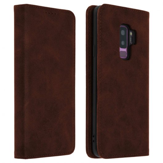 Avizar Capa Tipo Livro Carteira Vintage Castanha para Samsung Galaxy S9 Plus