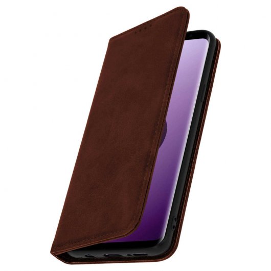 Avizar Capa Tipo Livro Carteira Vintage Castanha para Samsung Galaxy S9 Plus
