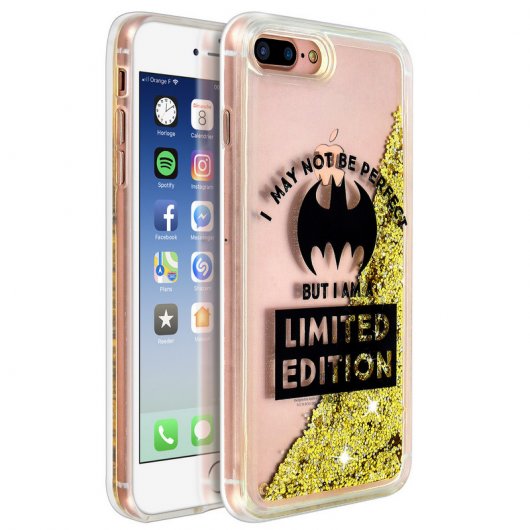 DC Comics Funda Silicona Batgirl con Purpurina para iPhone 7 Plus/8 Plus