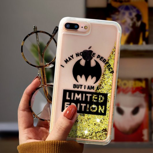 DC Comics Funda Silicona Batgirl con Purpurina para iPhone 7 Plus/8 Plus