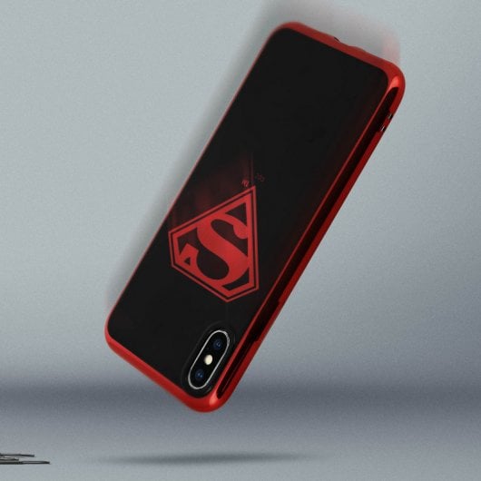  DC Comics Funda Silicona Logo Superman Rojo para iPhone X/XS