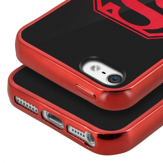 DC Comics Funda Silicona Logo Superman Rojo para iPhone 5/5S/SE