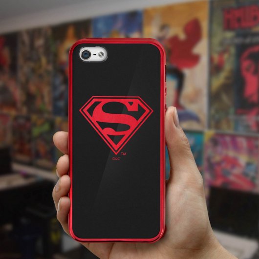 DC Comics Funda Silicona Logo Superman Rojo para iPhone 5/5S/SE