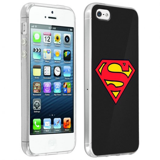 DC Comics Funda Silicona Logo Superman para iPhone 5/5S/SE