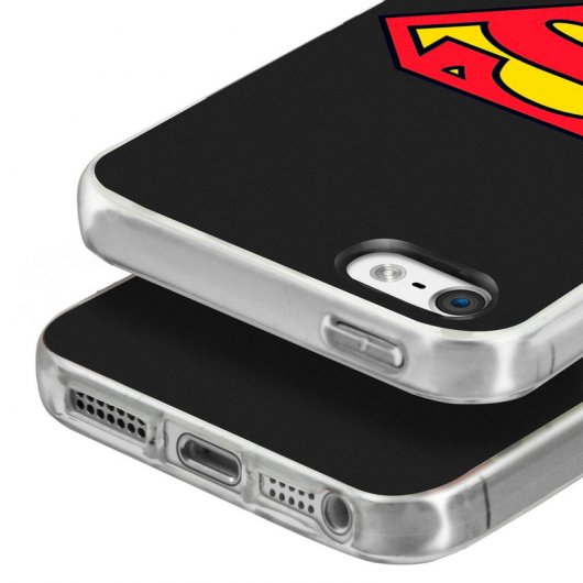 DC Comics Funda Silicona Logo Superman para iPhone 5/5S/SE