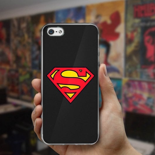 DC Comics Funda Silicona Logo Superman para iPhone 5/5S/SE