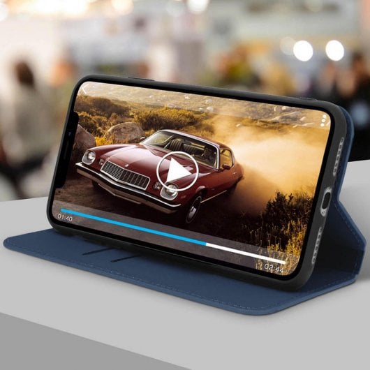 Avizar Funda Libro Azul para iPhone XS Max