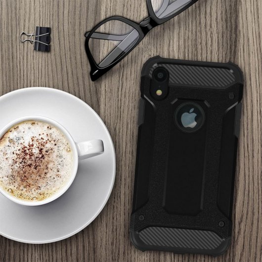 Coque anti-choc noire Avizar Defender II pour iPhone XR