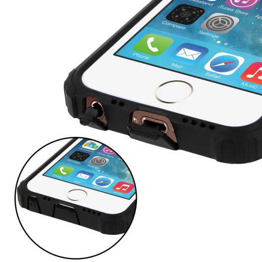 Avizar Defender II Capa Anti-Choque Prateada para iPhone 5/5/SE