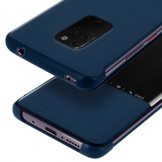 Avizar Funda Azul Oscuro con Ventana Inteligente Táctil para Huawei Mate 20