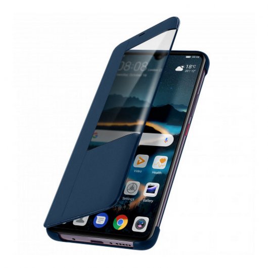 Avizar Funda Azul Oscuro con Ventana Inteligente Táctil para Huawei Mate 20