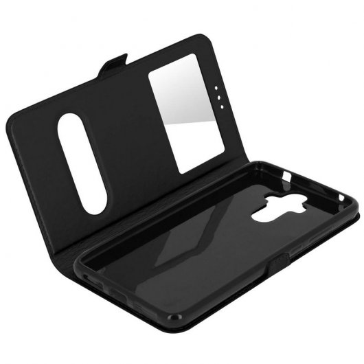 Avizar Funda Doble Ventana Negra para Huawei Mate 9