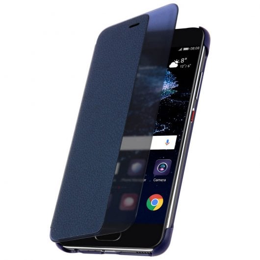 Avizar Funda Smart View con Ventana Inteligente Táctil Azul Oscuro para Huawei P10