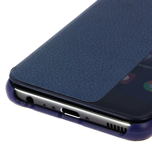 Avizar Funda Smart View con Ventana Inteligente Táctil Azul Oscuro para Huawei P10