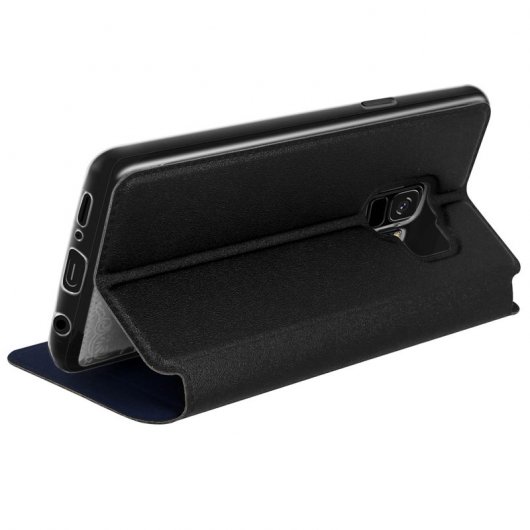 Avizar Capa Livro Carteira com Janela Preta para Samsung Galaxy S9