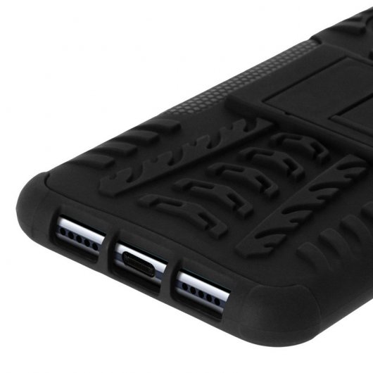 Avizar Funda Antigolpes con Soporte Negra para Huawei P20