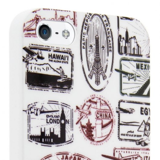 Akashi  Funda Pasaporte Blanca para iPhone 5/5S/SE