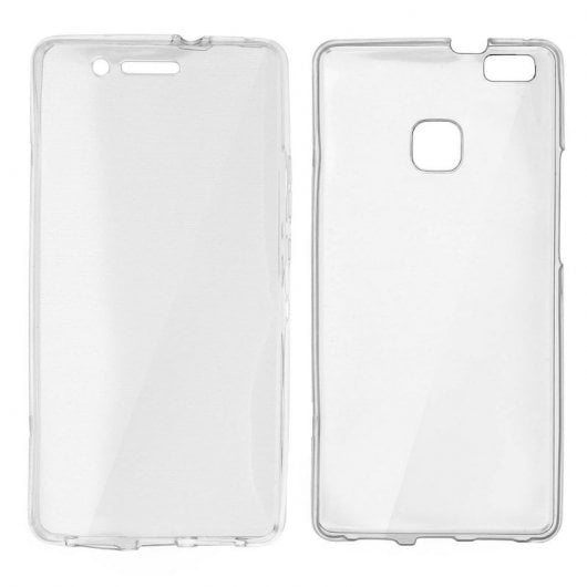 Avizar Funda Doble Cara de Silicona Transparente para Huawei P9 Lite