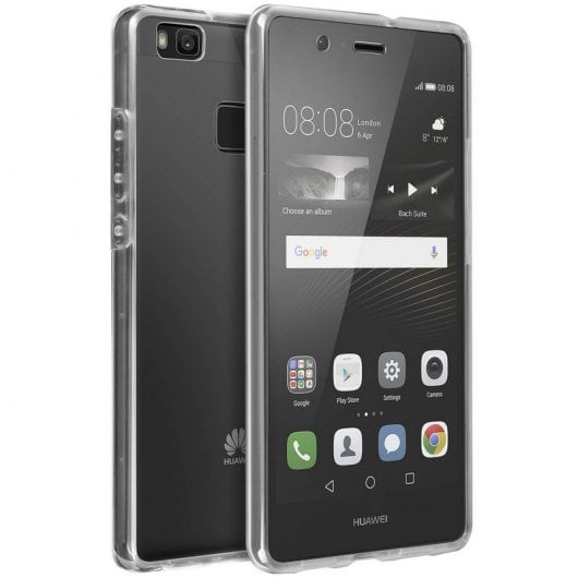 Avizar Funda Doble Silicona Transparente para Huawei P9 Lite