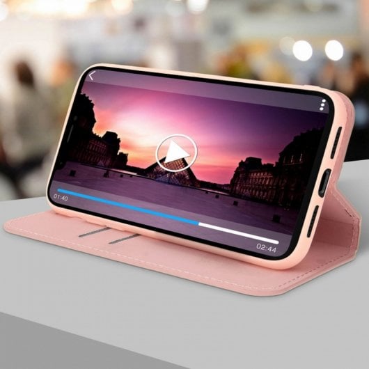 Avizar Funda Tipo Libro Billetera Rosa para iPhone XR