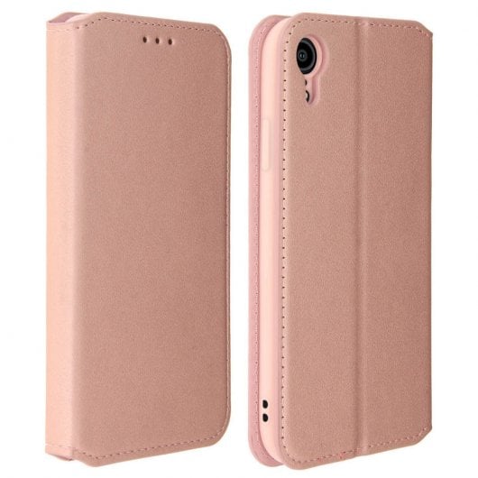 Avizar Funda Tipo Libro Billetera Rosa para iPhone XR