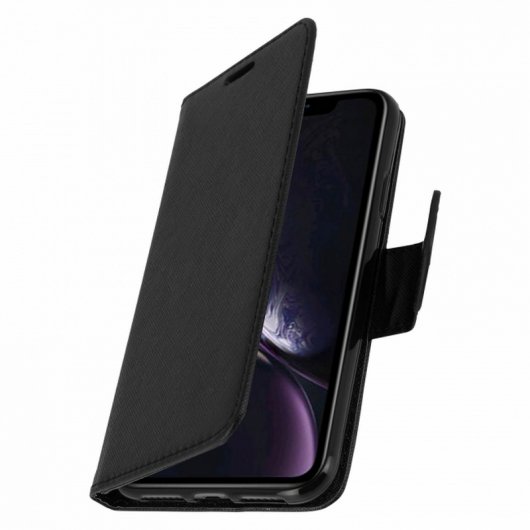 Avizar Fancy Style Funda Libro Negra para iPhone XR