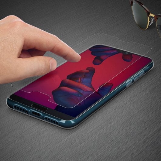Custodia in Silicone Trasparente + Vetro Temperato Avizar per Huawei P20 Pro