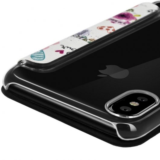 Étui portefeuille Akashi Paris pour iPhone X/XS