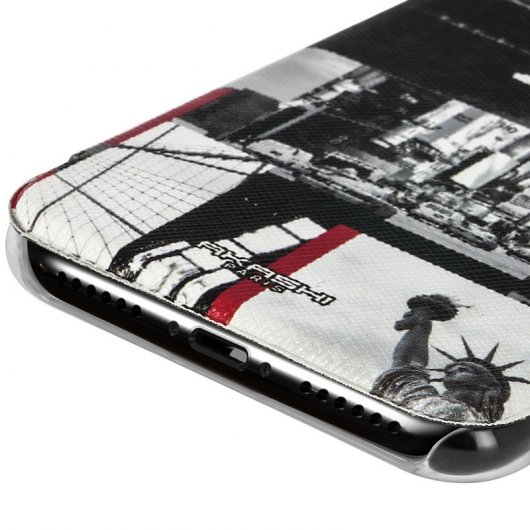 Étui portefeuille Akashi New York pour iPhone X/XS
