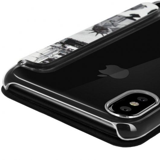 Étui portefeuille Akashi New York pour iPhone X/XS